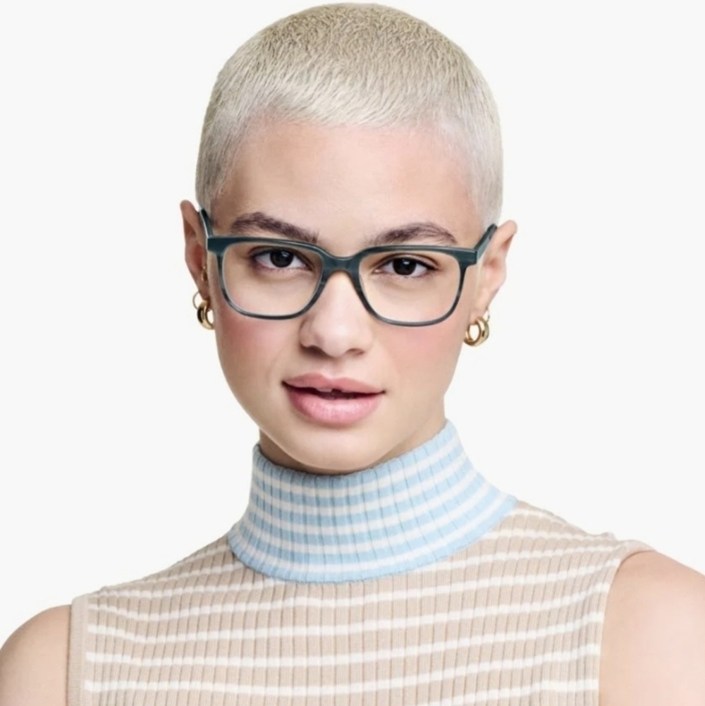 Warby Parker Hayden Glasses Striped Pacific Medium